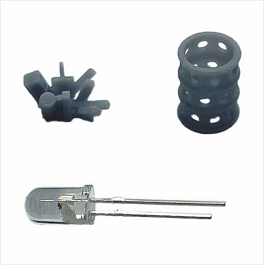 OO Scale | Ready to Paint | 3-Volt Burning Brazier Kit with Flickering LED