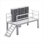 Scala OO | Piattaforma in acciaio zincato a bordo linea con armadi relè