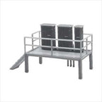 Scala OO | Piattaforma in acciaio zincato a bordo linea con armadi relè