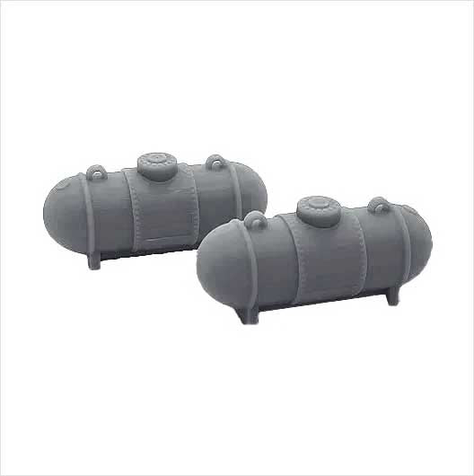 OO Scale Ready to Paint 500 Gallon Propane Tank - Style 2 (2 pack)