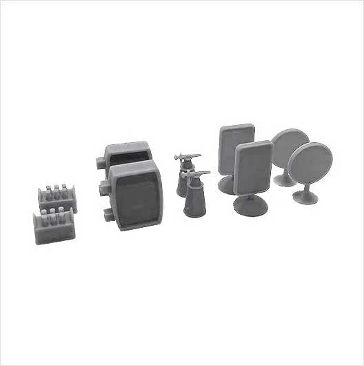 O Scale Ready to Paint 1950s Garage Accessories Pack (10 pack)