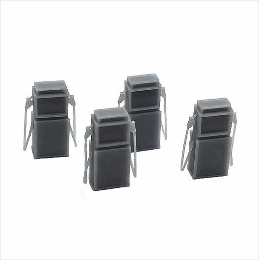 O Scale Ready to Paint 1960s Petrol Pump Without Branding (4 pack)