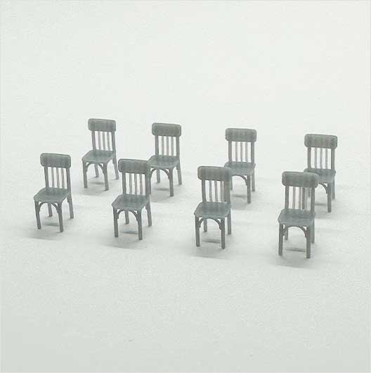 OO Scale | Wooden Chair - Type 2 (8 pack)