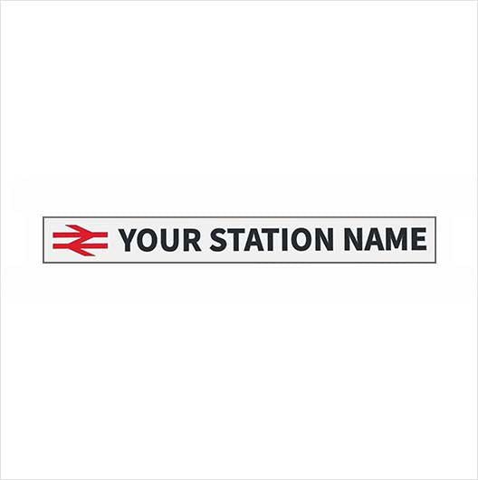 OO Scale Pre-Coloured Personalised Station Sign - British Rail
