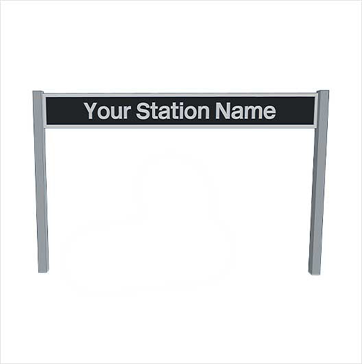 N Scale | Pre-Coloured | Double-Sided Personalised Post-Privatisation Era Station Name Board