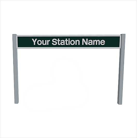 HO Scale Pre-Coloured Double-Sided Personalised Post-Privatisation Era Station Name Board