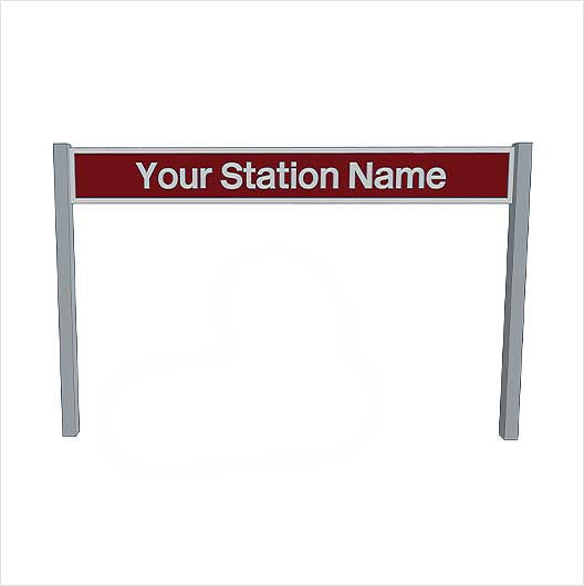 OO Scale | Pre-Coloured | Double-Sided Personalised Post-Privatisation Era Station Name Board