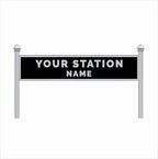 O Scale Pre-Coloured Double-Sided Personalised Steam-Era Station Name Board - Style 1 - Two Lines of Text