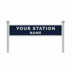 Pre-Coloured Personalised Steam-Era Station Name Board - Style 1 - Two Lines of Text