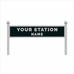 OO Scale Pre-Coloured Single-Sided Personalised Steam-Era Station Name Board - Style 1 - Two Lines of Text