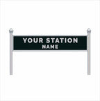 Pre-Coloured Personalised Steam-Era Station Name Board - Style 1 - Two Lines of Text