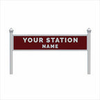 Pre-Coloured Personalised Steam-Era Station Name Board - Style 1 - Two Lines of Text