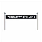 OO Scale | Pre-Coloured | Single-Sided Personalised Steam-Era Station Name Board - Style 1 - One Line of Text