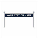 Pre-Coloured Personalised Steam-Era Station Name Board - Style 1 - Two Lines of Text