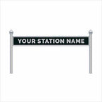 TT Scale Pre-Coloured Double-Sided Personalised Steam-Era Station Name Board - Style 1 - Two Lines of Text
