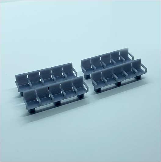 OO Scale | Station Seating - Row of 5 - with Arms (4 pack)