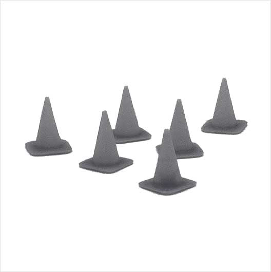 OO Scale | Ready to Paint | Traffic Cone - Style 2 (6 pack)