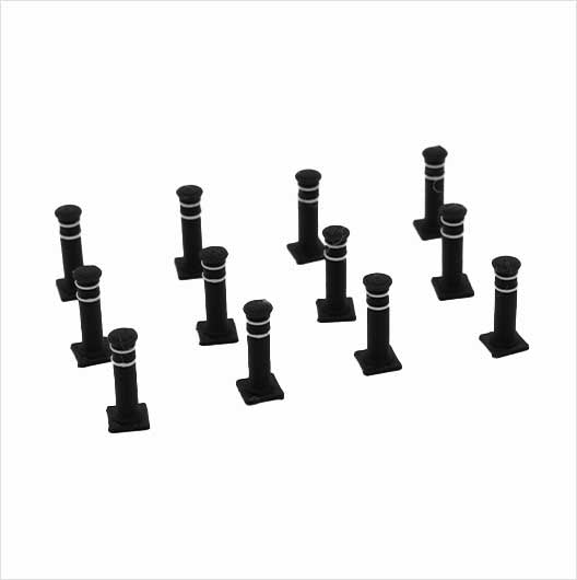OO Scale | Pre-Coloured | Pedestrian Bollards