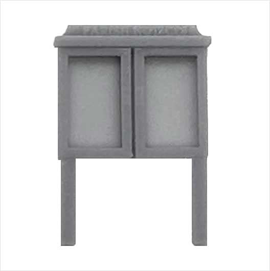 OO Scale Ready to Paint Parish Noticeboard