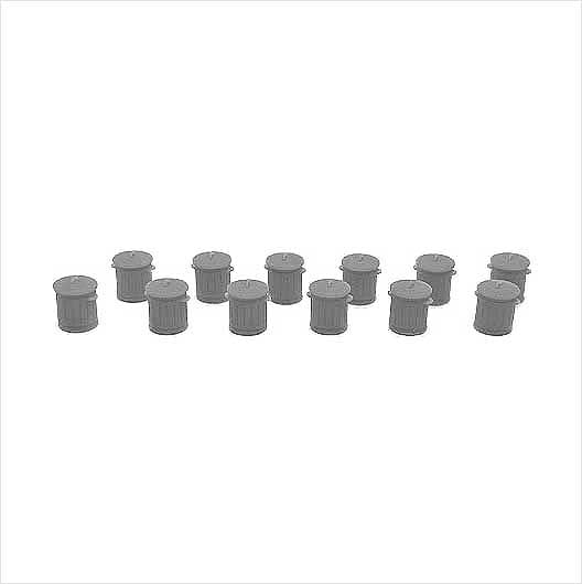 OO Scale | Ready to Paint | Galvanised Metal Bin