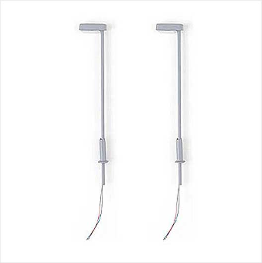 OO Scale 3-Volt Modern Single-Head Street Light - Style 5 (2 pack)