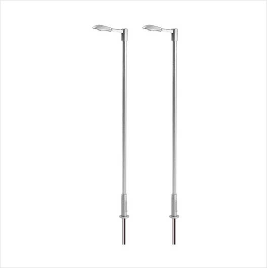 OO Scale 3-Volt Modern Single-Head Street Light - Style 3 (2 pack)