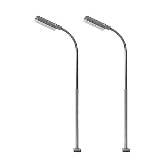 OO Scale 3-Volt Modern Single-Head Street Light - Style 4 (2 pack)