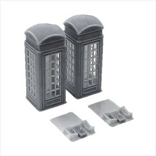 OO Scale | Ready to Paint | K2 Telephone Box — Model Railway Scenes