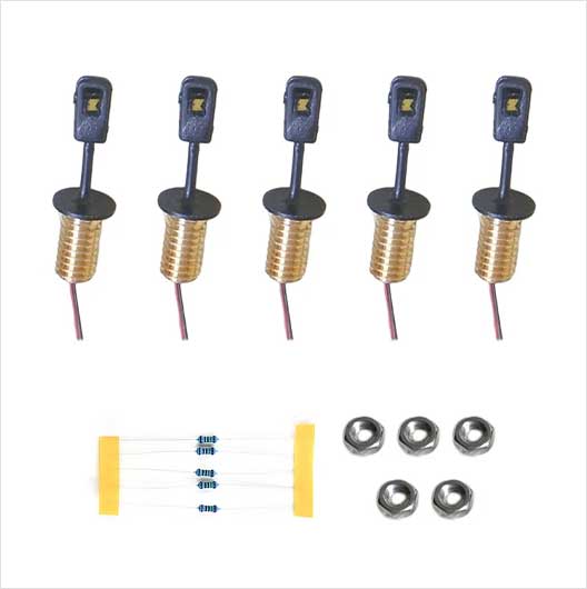 OO Scale Wall-Mounted Street Light - Black (5 pack)