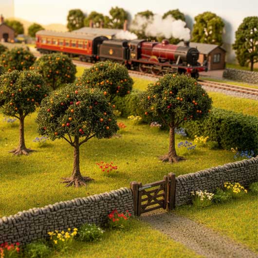 OO Scale Premium 25 Foot Handcrafted Fruit Tree
