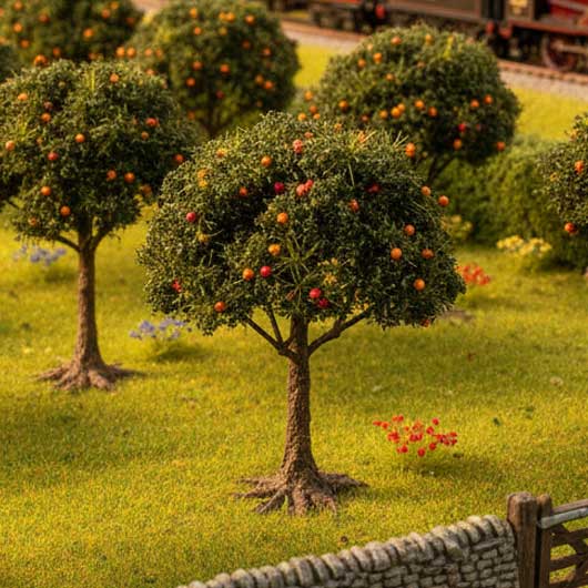 OO Scale Premium 25 Foot Handcrafted Fruit Tree
