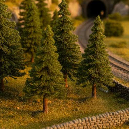 OO Scale 30 Foot Countryside Trees (3 Pack)