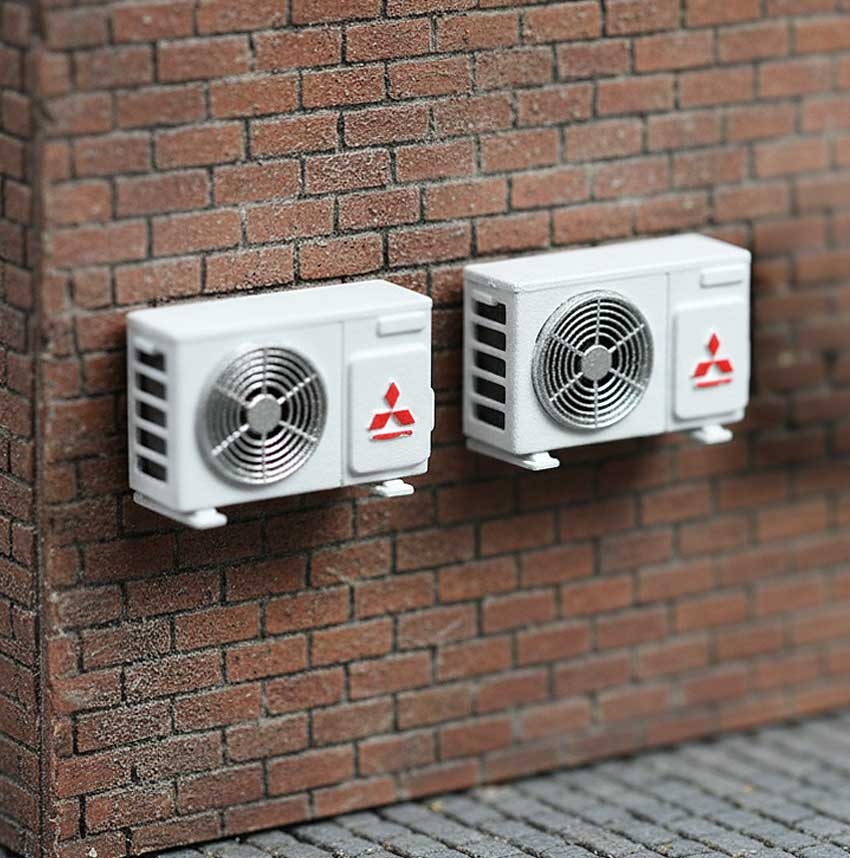 OO Scale Ready to Paint Industrial Air Conditioning Unit (4 pack)