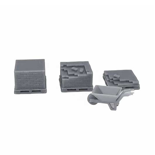 Scala OO | Pallet di mattoni e carriola (4 pezzi)