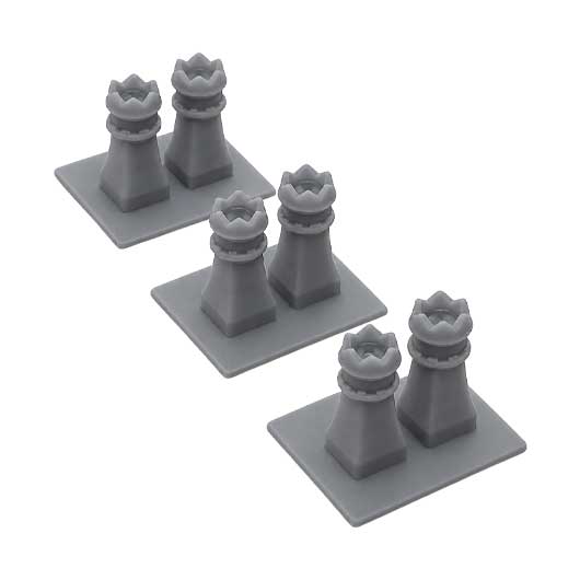 Ready to Paint Chimney Pots - Style 4 (3 pack)