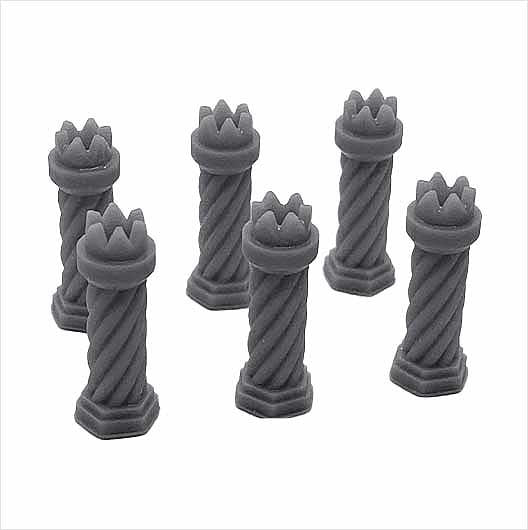 O Scale Ready to Paint Chimney Pot - Tudor-Style 2 (6 pack)