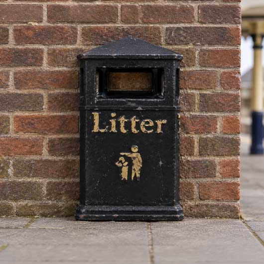 Ready to Paint Civic Litter Bin - Style 2