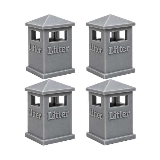 Ready to Paint Civic Litter Bin - Style 1