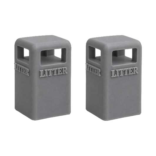 Ready to Paint Civic Litter Bin - Style 3 (6 pack)