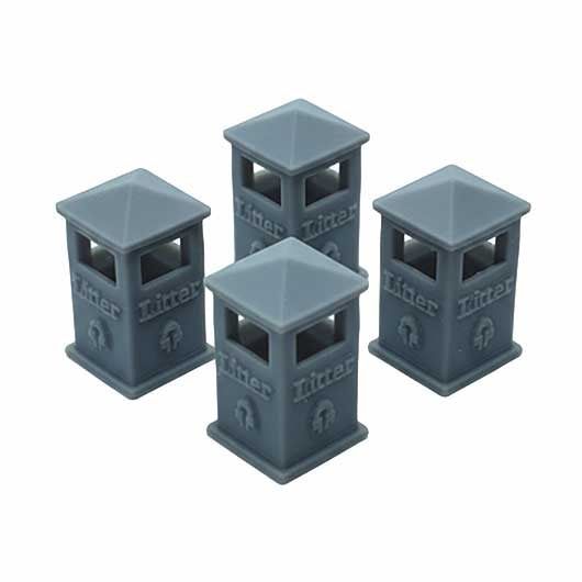 OO Scale Ready to Paint Civic Litter Bin - Style 2