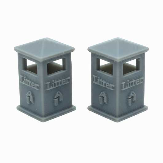 OO Scale Ready to Paint Civic Litter Bin - Style 2