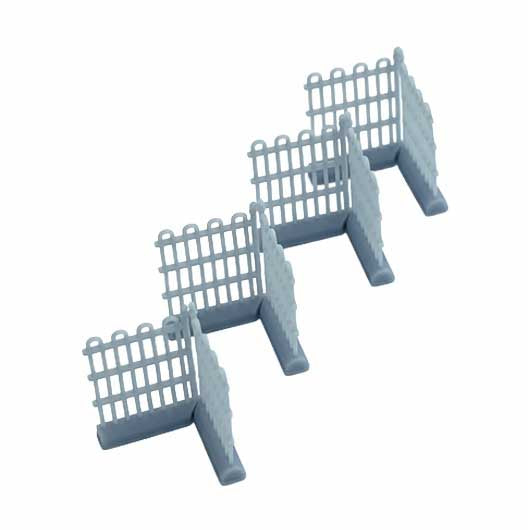 OO Scale Ready to Paint Metal Railings - Loop Top - Corner (8 piece)