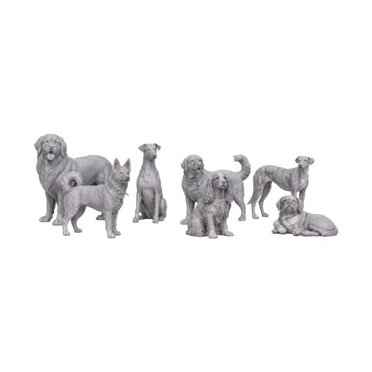 OO Scale Ready to Paint Dogs - Pack 2 (7 Figures)