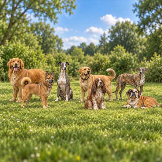 OO Scale Ready to Paint Dogs - Pack 1 (7 Figures)