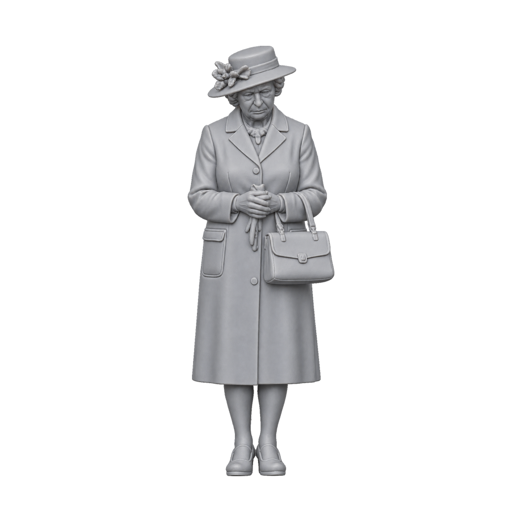 OO Scale Ready to Paint Modern Funeral Mourner in Floral Hat