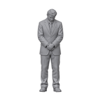 OO Scale Ready to Paint Modern Funeral Mourner with Clasped Hands