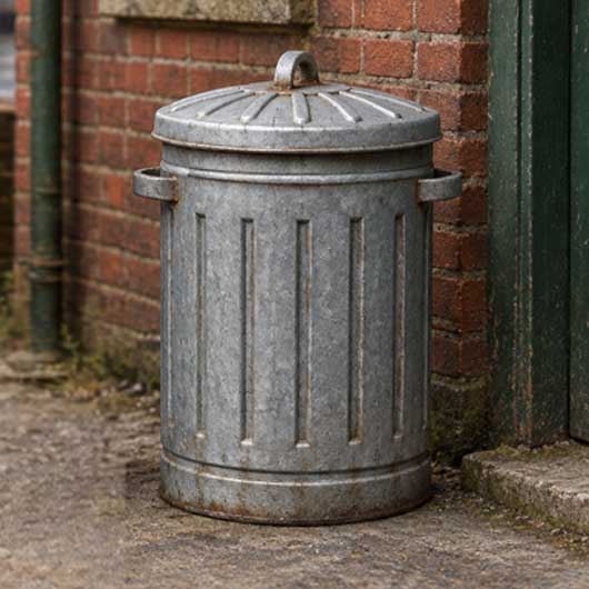 Ready to Paint Galvanised Metal Bin