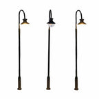 OO Scale 3-Volt Goose Neck Park Lamp (3 pack)