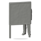 Generated grey resin studio product asset - OO Scale Ready to Paint 1950s Railway Dispatcher At Control Board