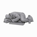 OO Scale Ready to Paint Modern Homeless Man Sleeping